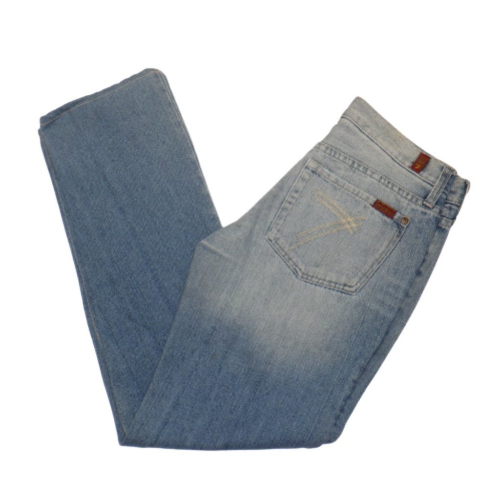 7 For All Mankind Dojos Size 27 30x31 Lt Wash Straight Leg